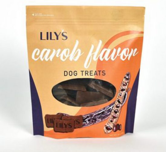 Bethsy Carballo's packaging design for Lily's Carob Dog Treats, a Bronze Addy Award winner.