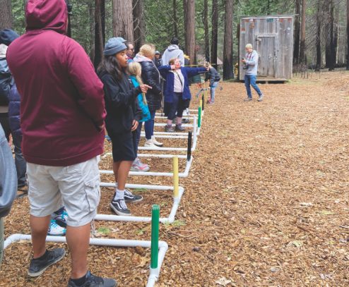 Ax throwing is another activity offered at Leoni, along with archery lessons, where some were successful at hitting the bull’s eye.