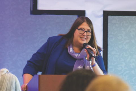 <p>NUC Treasurer, Karen Schneider.</p><p>Tesorera de NUC, Karen Schneider.</p>