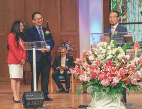 Jonathan Park addresses Aritonang and his wife.