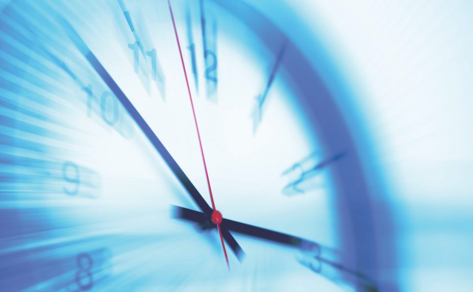 Fast speed times clock business working hours moving concept
