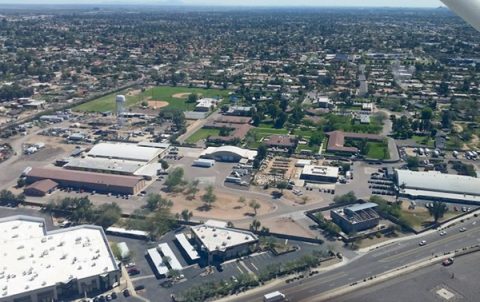 2016 photo of the academy and industrial park taken from a Thunderbird Aviation plane. (Courtesy Adventist World Aviation)