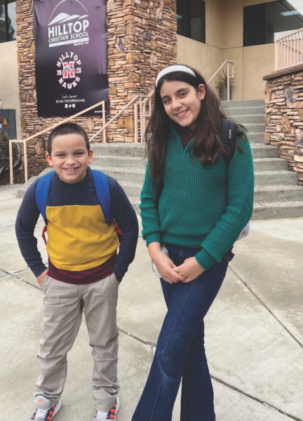 Liss and Haroldo's kids, Tobias and Gizel, continue the Adventist education tradition at Hilltop Christian School in Antioch. 