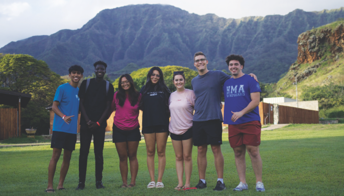Taskforce volunteers in Hawaii: Jayden Anggormas, Joseph Okello, Lana Merginio, Leslie Camarillo, Jolina Console, Caleb Schaber, Patrick King.