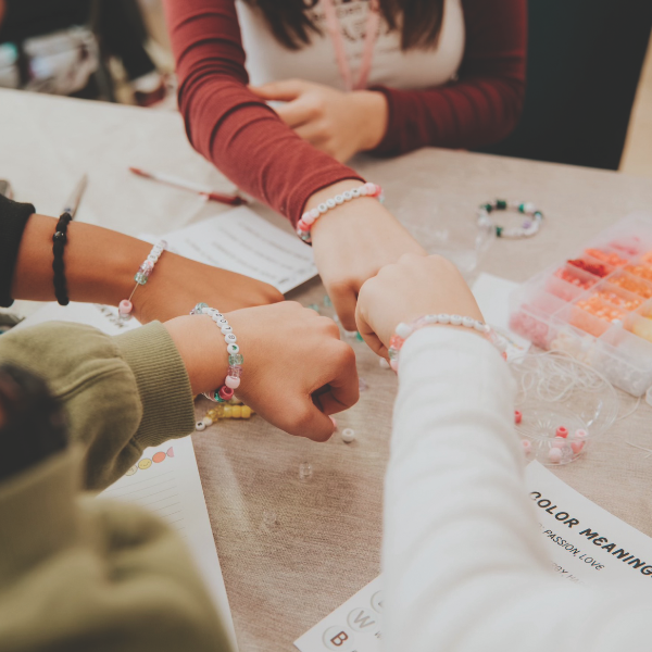 Friendship bracelets were a fun breakout session at Bloom.