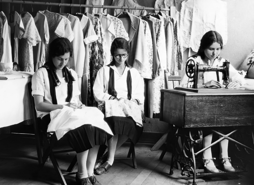 Sewing class, circa 1929.