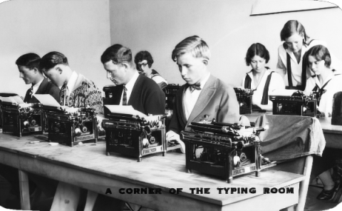 Typing class, circa 1927-early 1930s
