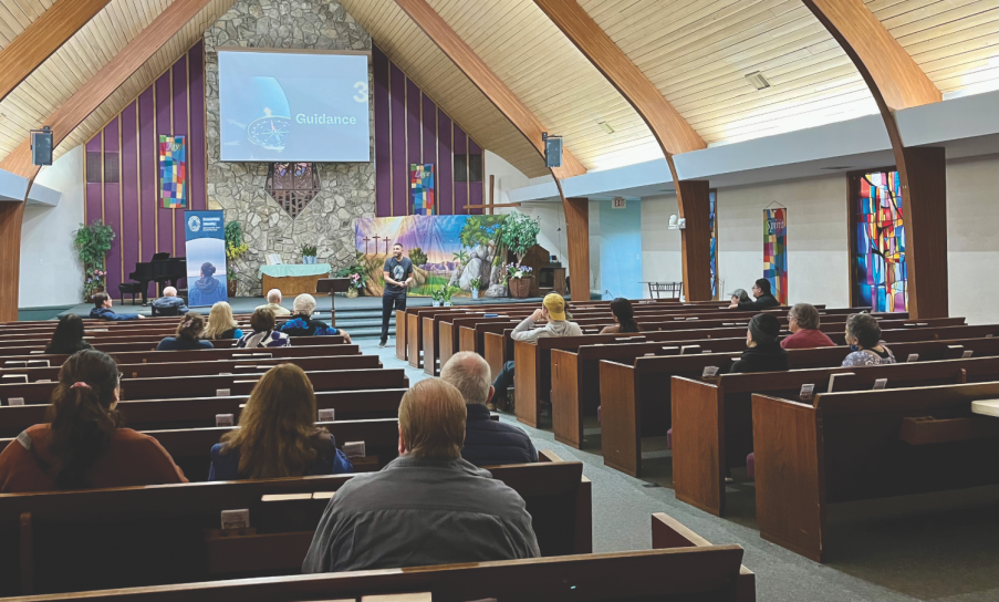 <p>Villanueva shares on the topic of “Guidance” on night three.</p><p>Villanueva habla sobre el tema «Orientación» en la tercera noche</p>