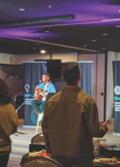 Attendees enjoy a time of worship.