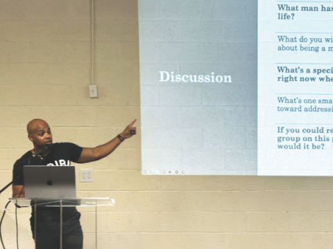 Dr. Pierre Scott leads a discussion during his afternoon breakout session.