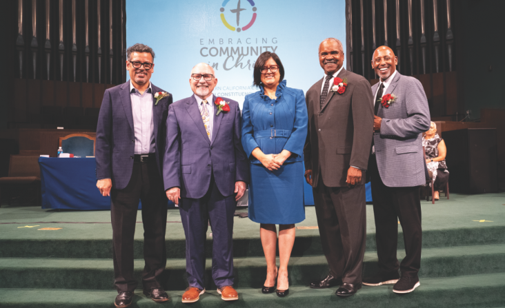 Newly and reelected officers (from left to right) Executive Secretary Danny Chan, President John H. Cress, Treasurer/CFO Kathleen V. Diaz, Vice President for Education James P. Willis II, and Executive Vice President Royal L. Harrison.