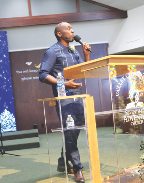 Guest speaker Trevor Kinlock, president of Allegheny East Conference, spoke on Sabbath morning.