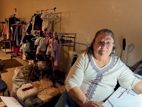 Nadeen VanDyke works in the Prescott Seventh-day Adventist Food Bank’s clothing distribution and loves helping families in need.