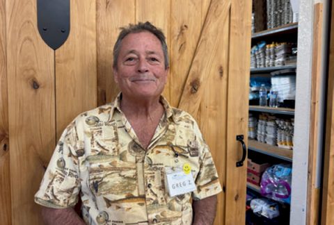 Volunteer Gregory Zapada finds it a blessing to be a part of the ministry. at the Prescott Seventh-day Adventist Food Bank.