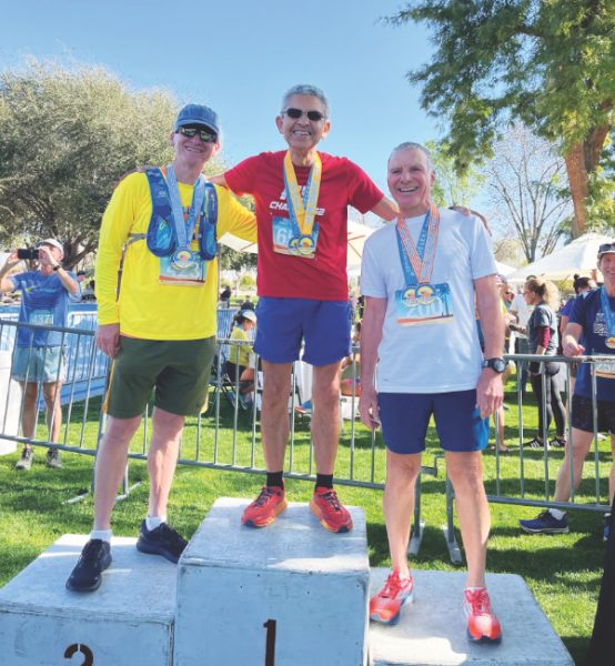 Du Preez stands in first place after a recent half marathon run.