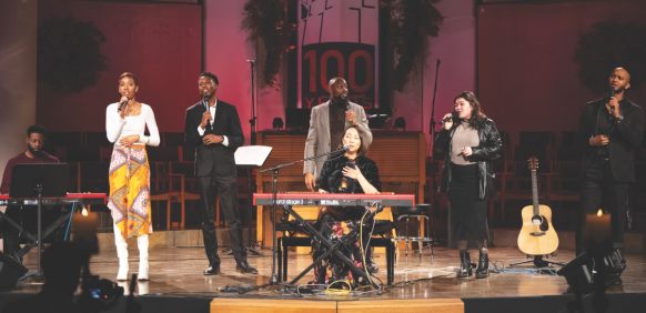 Jacqueline Jewel (center) & Co. close out the centennial celebration with a lively and uplifting evening concert.