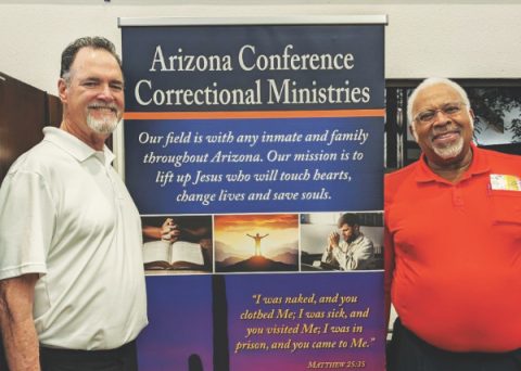 BJ Warren (right) retired on Dec. 31 from decades of service in correctional ministries and passed the torch of ministry to Mark Sulger (left), who will continue the leadership in the department.