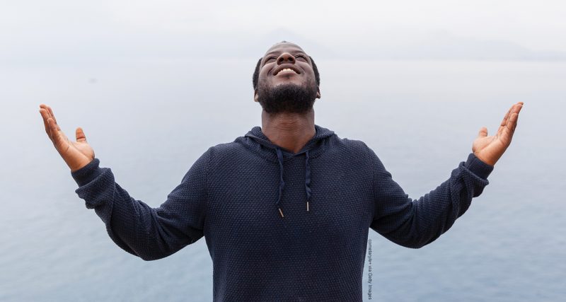 Portrait of afro men