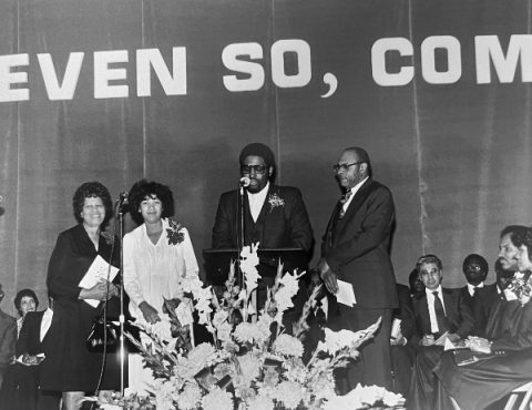Lee is ordained at the Black Convocation in 1982.<br />(Photo: SCC Communication Department)