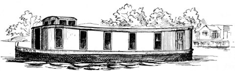 Barcaza, «Dawn», remolcada por el Morning Star, en la que seis trabajadores fueron traídos desde Ottawa, Illinois, en 1894.