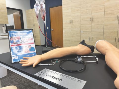 The nursing station is one of the key components of the upgraded STEM lab.