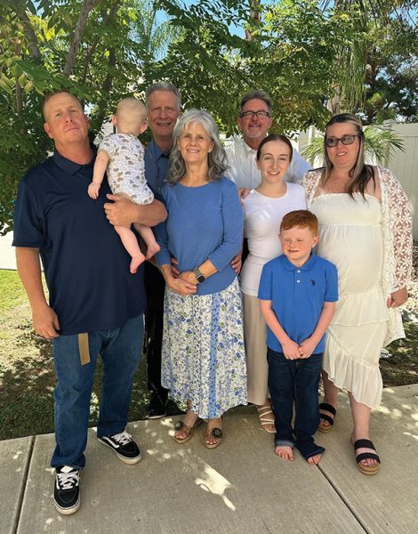 Daniel Reeves (holding Timmy), Bob Stewart, Karen Stewart, Pastor Thom Garner, Angel Garmon-Soule, Thornton Reeves, Samantha Reeves
