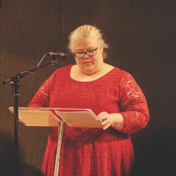 Pastor Melody Darrow preaches with passion, sharing her journey in ministry and God’s faithfulness in leading her to Wasatch Hills.