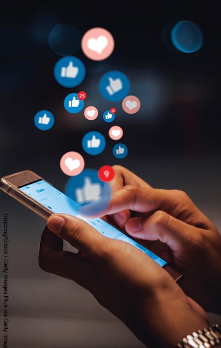 Young woman using smart phone,Social media concept.