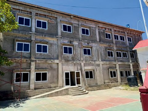 Windows and doors were added to the school structure,
transforming the appearance of the school.