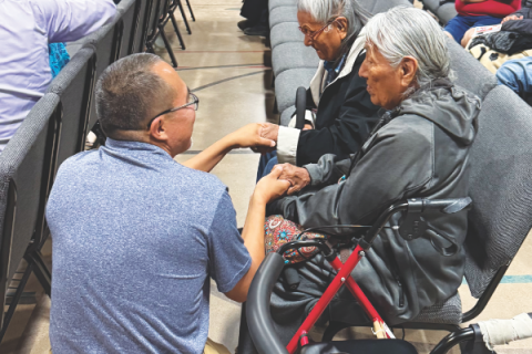 A special prayer session closed out the Friday evening program.