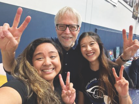 Un selfie con el «signo de la paz de Walters».