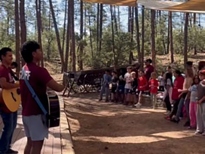 Summer Camp began using the renovated space for morning worship programs this summer.