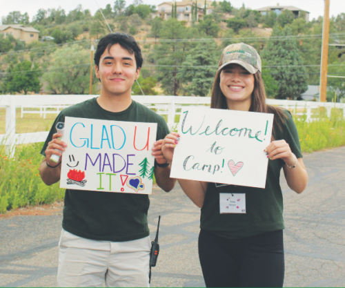 Each Sunday, camp staff welcomed campers and their families to Camp Yavapines.