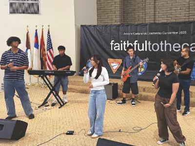 A youth and young adult praise team.