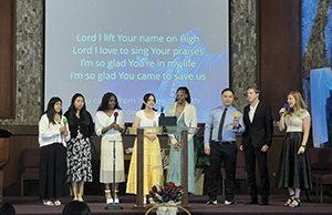 Student literature evangelists share praise music at Norwalk church on Sabbath.