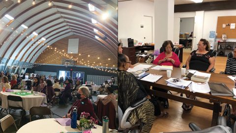 LEFT: Arizona Conference hosts a Leadership Day, with the topic of grief and gratitude. RIGHT: Hawaii Conference holds an evangelism training.