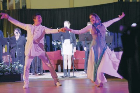Wilfrido Arroyo (left) and Ingrid Blanco (right), owners of Santa Clarita dance studio D’Wilfri DanceArt and Entertainment, incorporate dance into the oratorio.