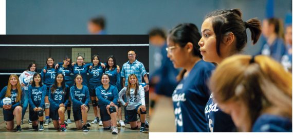 Kiarra # 26 on the Lady Eagles volleyball team.