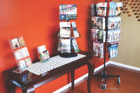 The right side of the interior of the Literature Ministry Distribution and Training Center features the main entrance, front lobby, and storage areas.