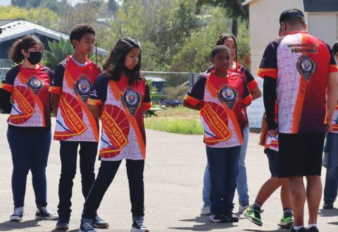 San Diego Pathfinders celebrate in special Pathfinder Day shirts.