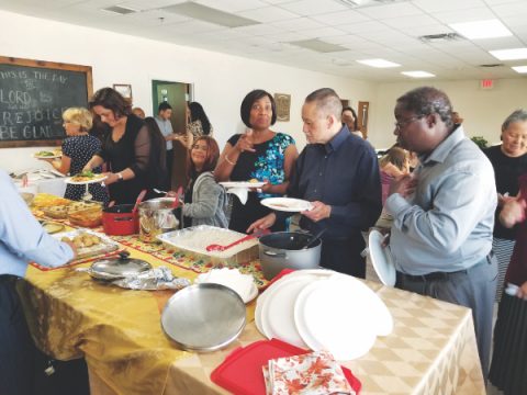 Chandler Brazilian Church potluck on Dia do Amigo. 