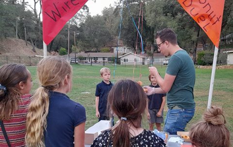 Children participating in the activities.