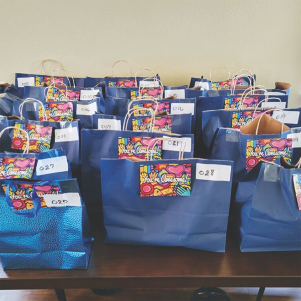 Fifty bags were prepared by Sparks church members to present to 50 students of a local elementary school.