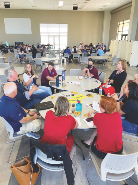 Teachers across SECC collaborate at in-service.