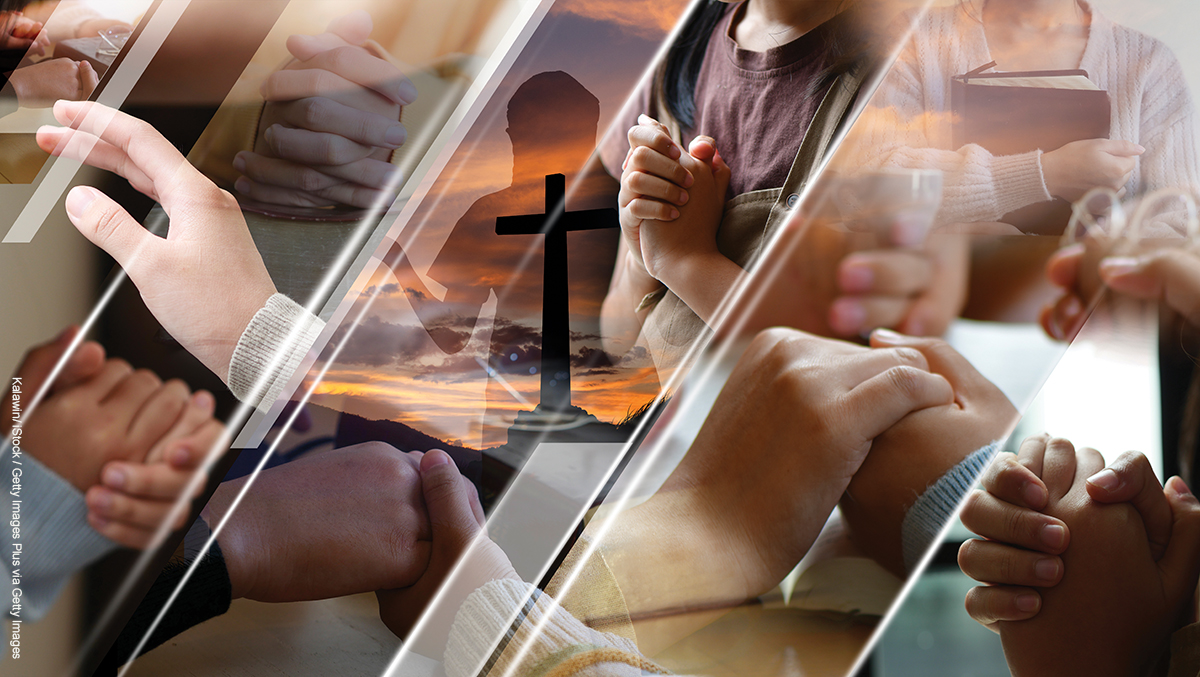 Christian Religion concept background. card design template.